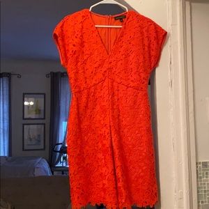 Orange lace dress